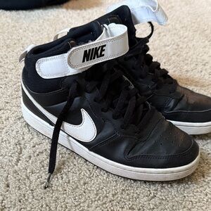 Nike Kids Black and White High-Top Sneakers